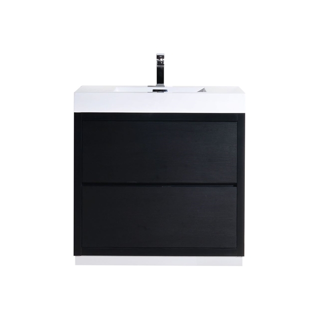 Bliss 40" Floor Mount Black Bathroom Vanity