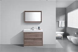 Bliss 40" Butternut Floor Mount  Modern Bathroom Vanity