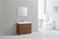 Bliss 40" Gloss Chestnut Floor Mount  Modern Bathroom Vanity