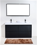 Bliss 60" Floor Moun Black Bathroom Vanity