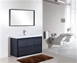 Bliss 60" Single Sink Floor Moun Gray Oak Bathroom Vanity