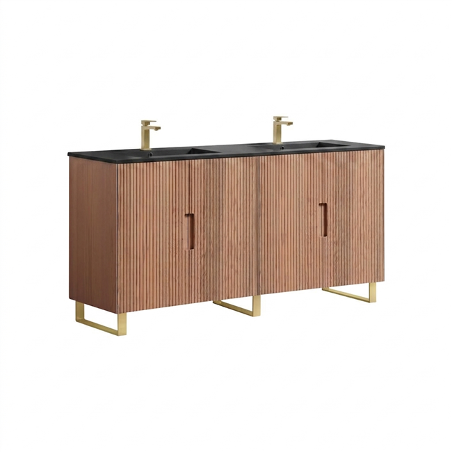 72'' Fiore Modern Wall Mount Bathroom Vanity - OAKWOOD