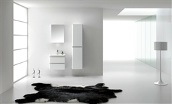 Kubebath 24" High Gloss White Wall Mount Modern Bathroom Vanity