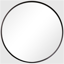 34" DIA Round Black Framed Mirror
