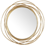 27.5'' DIA Gold Framed Round Mirror