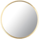 24'' DIA Designer Gold Framed Round Mirror - Made In Canada