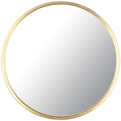24'' DIA Designer Gold Framed Round Mirror - Made In Canada