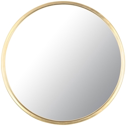 30'' DIA Gold Framed Round Mirror - Made In Canada