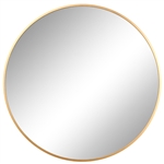 24'' DIA Gold Framed Round Mirror - Made In Canada