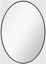 24'' x 34''  Oval Black Framed Designer Mirror - Made In Canada