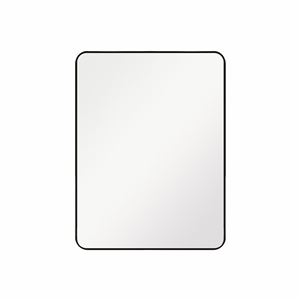 30" x 40'' Rectangle Round Corner Black Framed Designer Mirror - Made In Canada