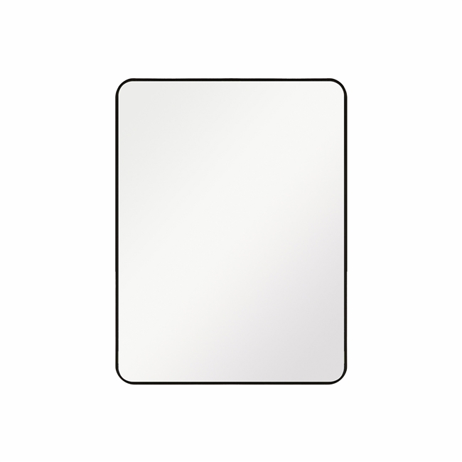 30" x 40'' Rectangle Round Corner Black Framed Designer Mirror - Made In Canada