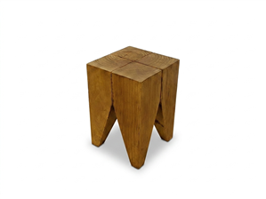 Kubebath Solid New Zealand Pine Accent Stool & Side Table