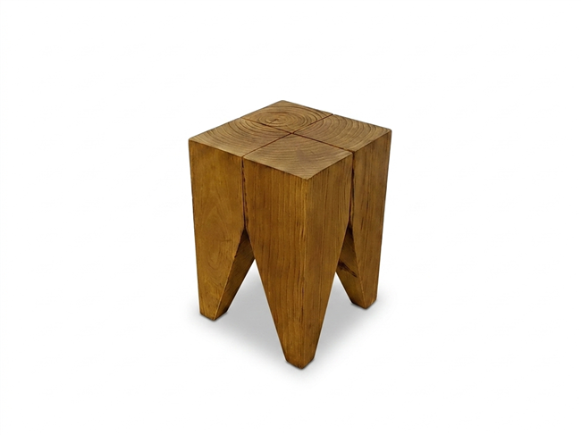 Kubebath Solid New Zealand Pine Accent Stool & Side Table