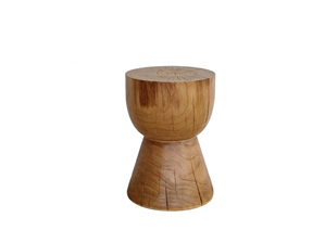 Kubebath Solid New Zealand Pine Chalice Accent Stool & Side Table