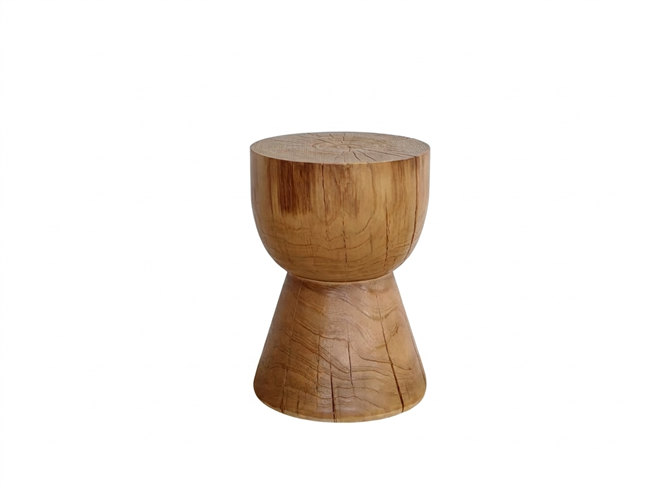 Kubebath Solid New Zealand Pine Chalice Accent Stool & Side Table