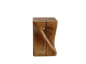Kubebath Solid New Zealand Pine Twist Accent Stool & Side Table
