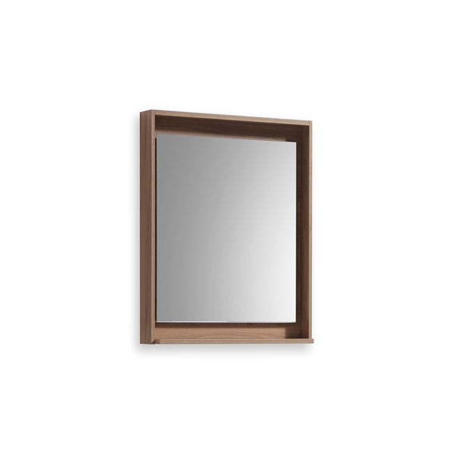 24" Wide Mirror w/ Shelf -  Honey Oak