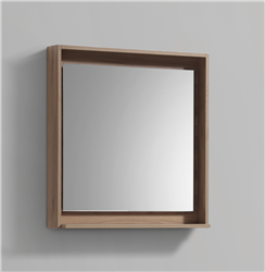 24" Wide Mirror w/ Shelf -  Honey Oak
