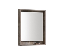 24" Wide Mirror w/ Shelf - Nature Wood