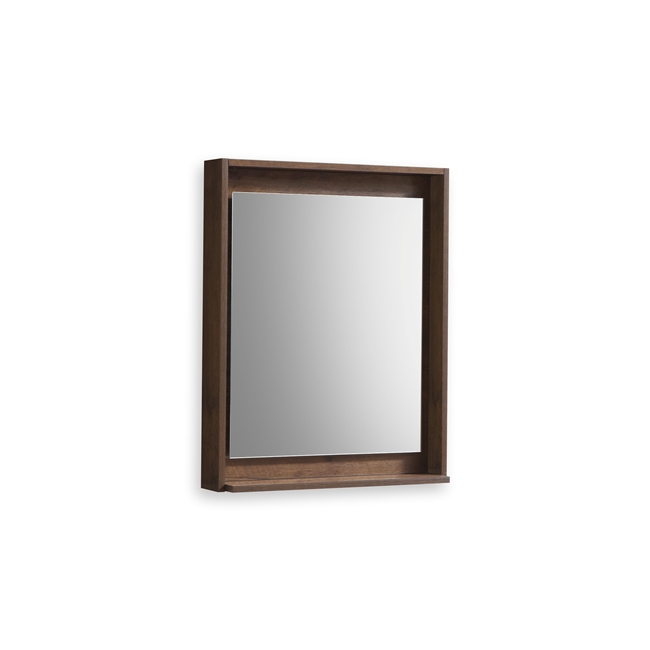 24" Wide Mirror w/ Shelf - Rosewood