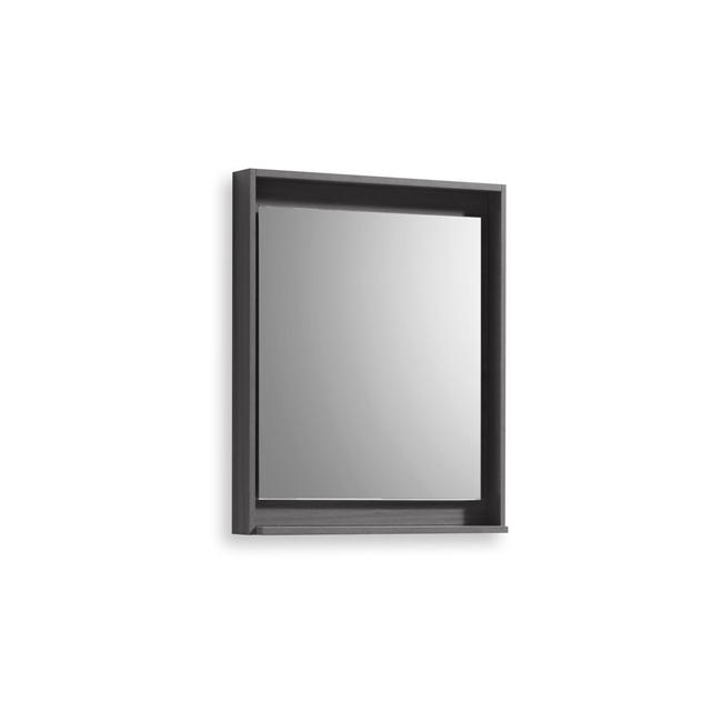 24" Wide Mirror w/ Shelf -  Vulcan Ash Grey