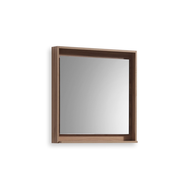 30" Wide Mirror w/ Shelf - Honey Oak