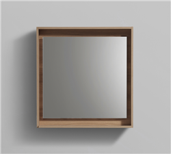 30" Wide Mirror w/ Shelf - Honey Oak