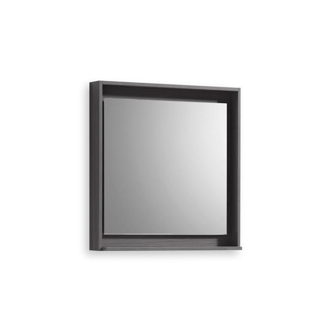 30" Wide Mirror w/ Shelf - Vulcan Ash Grey