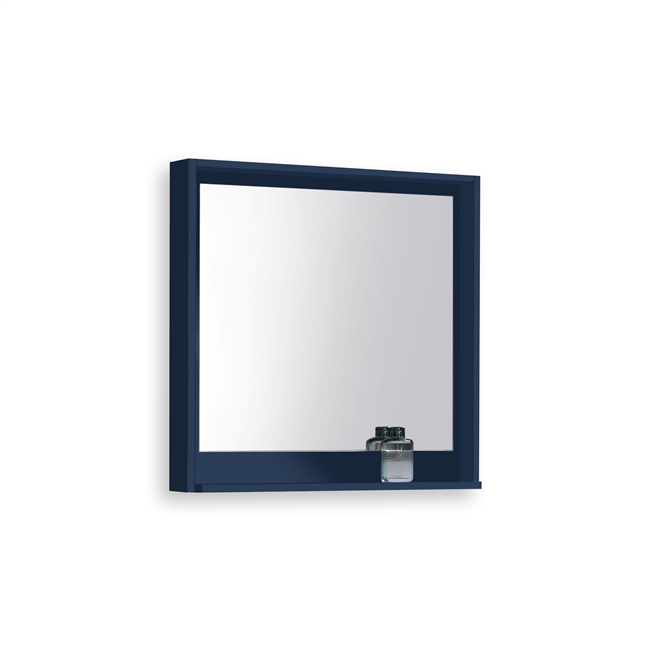 30" Wide Mirror w/ Shelf - Blue