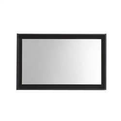 36" Wide Mirror w/ Shelf - Black