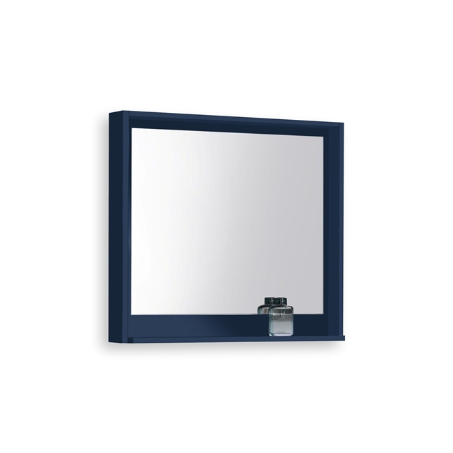 36" Wide Mirror w/ Shelf - Blue