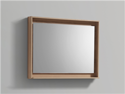 36" Wide Mirror w/ Shelf - Honey Oak