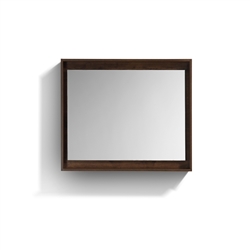 36" Wide Mirror w/ Shelf - Rosewood