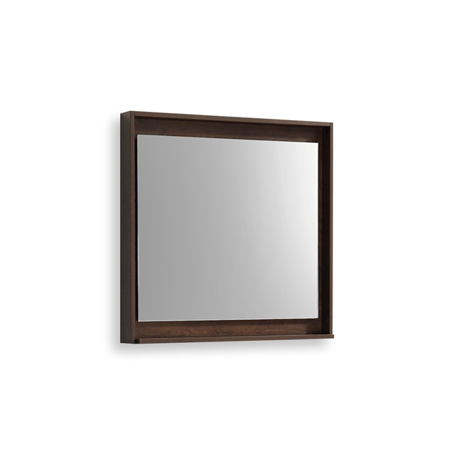 36" Wide Mirror w/ Shelf - Rosewood