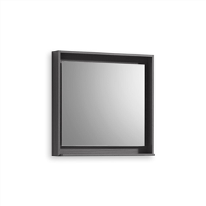 36" Wide Mirror w/ Shelf - Vulcan Ash Grey