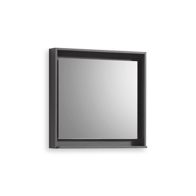 36" Wide Mirror w/ Shelf - Vulcan Ash Grey