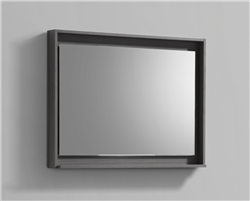 36" Wide Mirror w/ Shelf - Vulcan Ash Grey