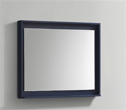 36" Wide Mirror w/ Shelf - Blue