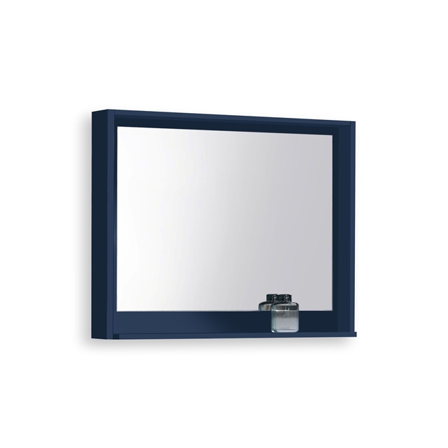 40" Wide Mirror w/ Shelf - Blue