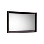 40" Wide Mirror w/ Shelf - High Gloss Gray Oak