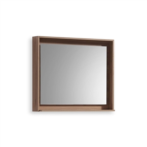 40" Wide Mirror w/ Shelf - Honey Oak