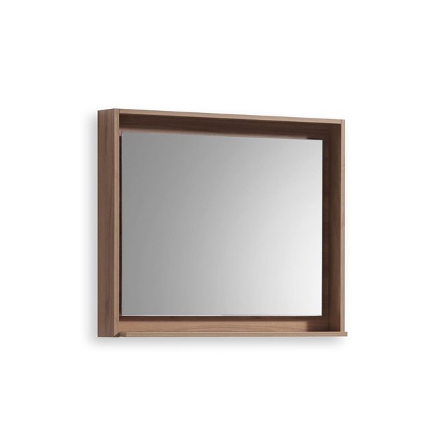 40" Wide Mirror w/ Shelf - Honey Oak