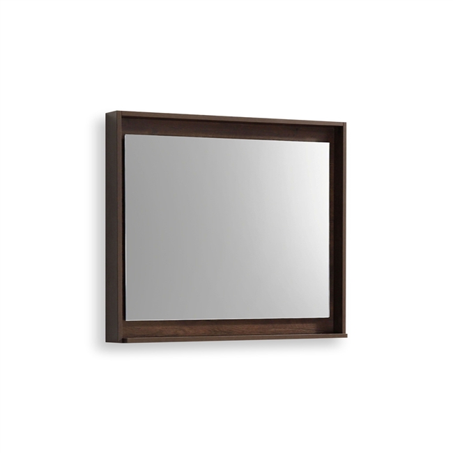 40" Wide Mirror w/ Shelf - Rosewood