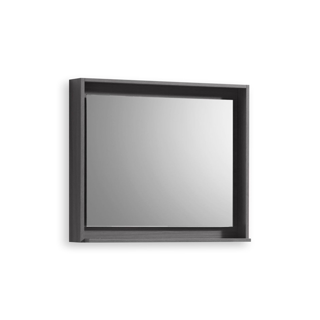 40" Wide Mirror w/ Shelf - Vulcan Ash Grey