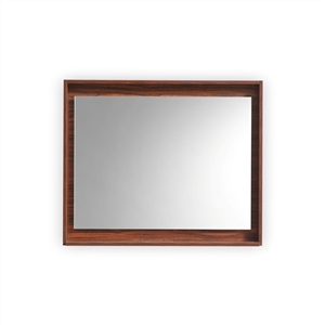 40" Wide Mirror w/ Shelf - Walnut