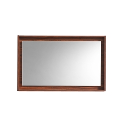 40" Wide Mirror w/ Shelf - Walnut