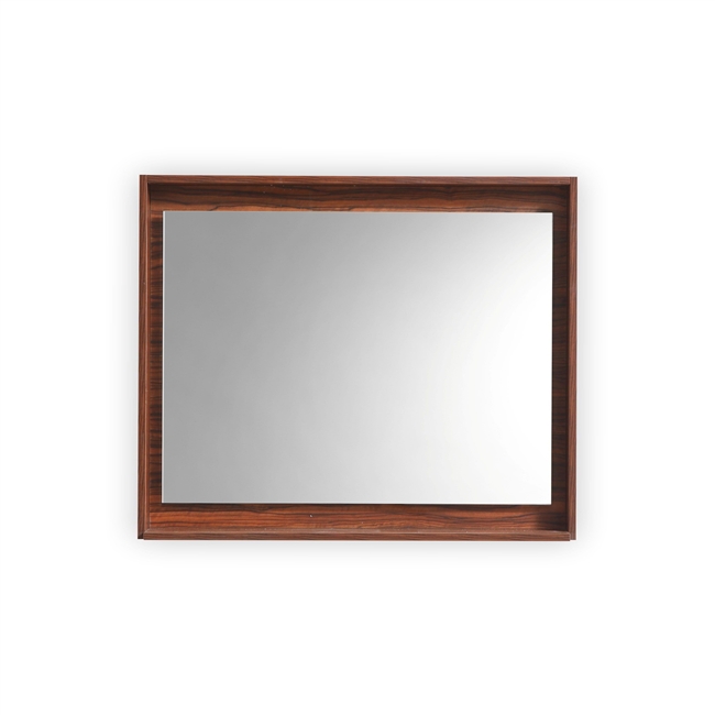 40" Wide Mirror w/ Shelf - Walnut