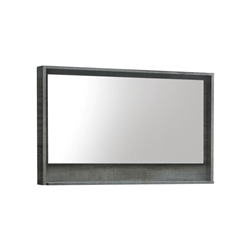 48" Wide Mirror w/ Shelf - Ocean Gray