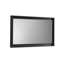 48" Wide Mirror w/ Shelf - Black